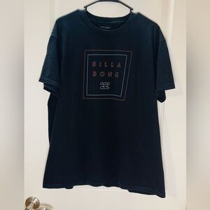 Billabong Black Tee with Red Graphic Skate Streetwear Size XL